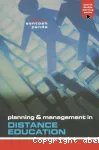 Planning and management in distance education