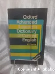 Oxford Advanced learner's dictionary of current english